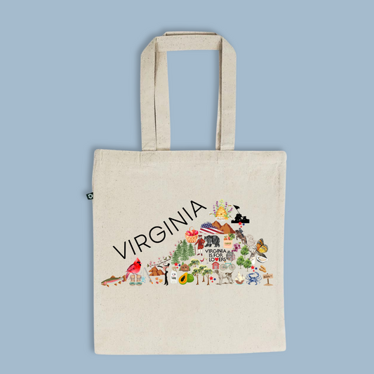 Virginia State Outline Tote