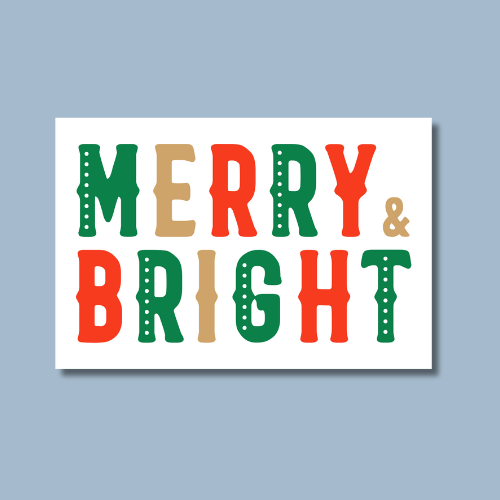 Merry & Bright Sticker