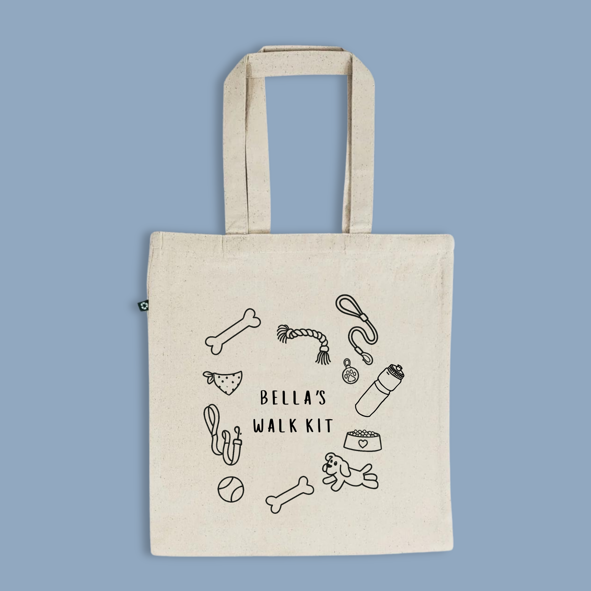 Personalized Dog Name Walk Tote