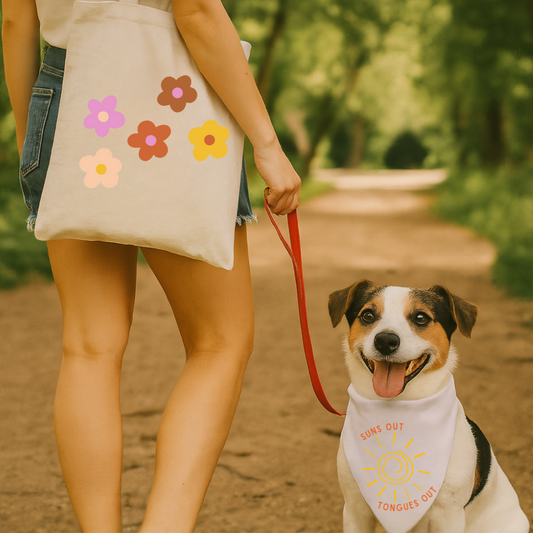 Flowers and Sunshine - Bandana and Tote Set