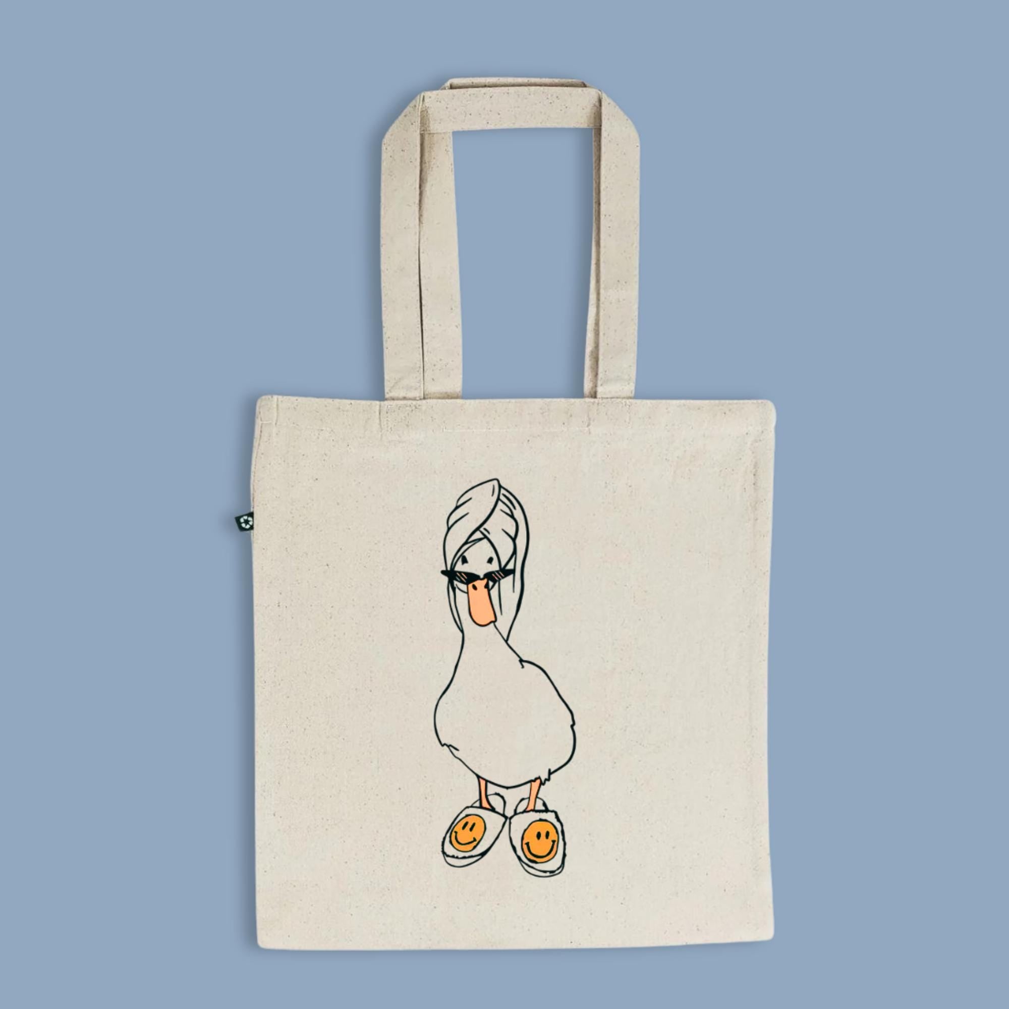 Funny Goose Tote Bag, Cute Reusable Market Bag, Cotton Girly Tote
