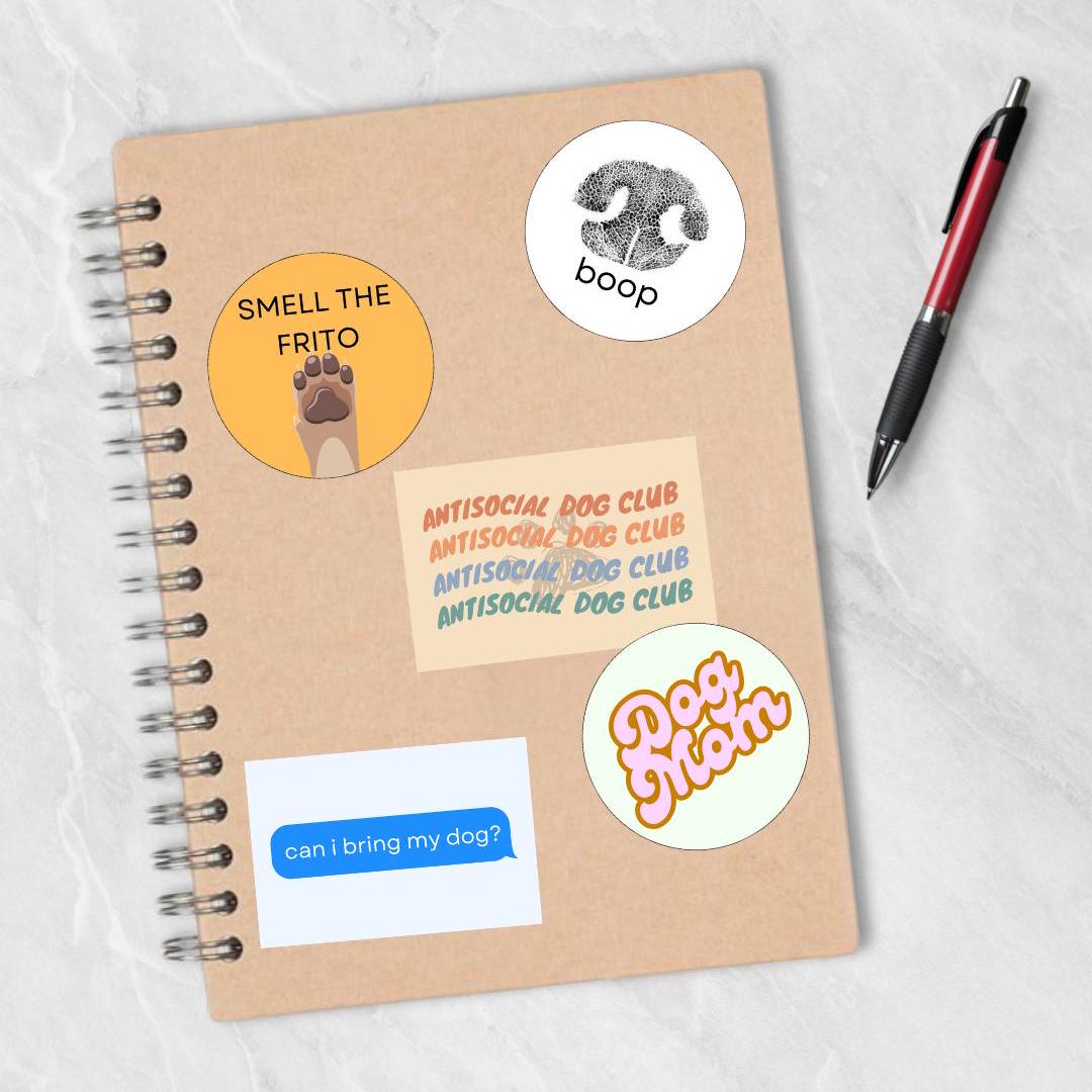 Smell the Frito Paw Vinyl Sticker, 3x3 inch Glossy Dog Lover Gift