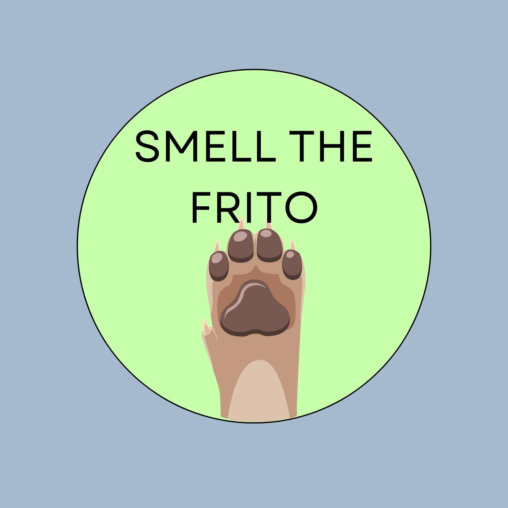 Smell the Frito Paw Vinyl Sticker, 3x3 inch Glossy Dog Lover Gift