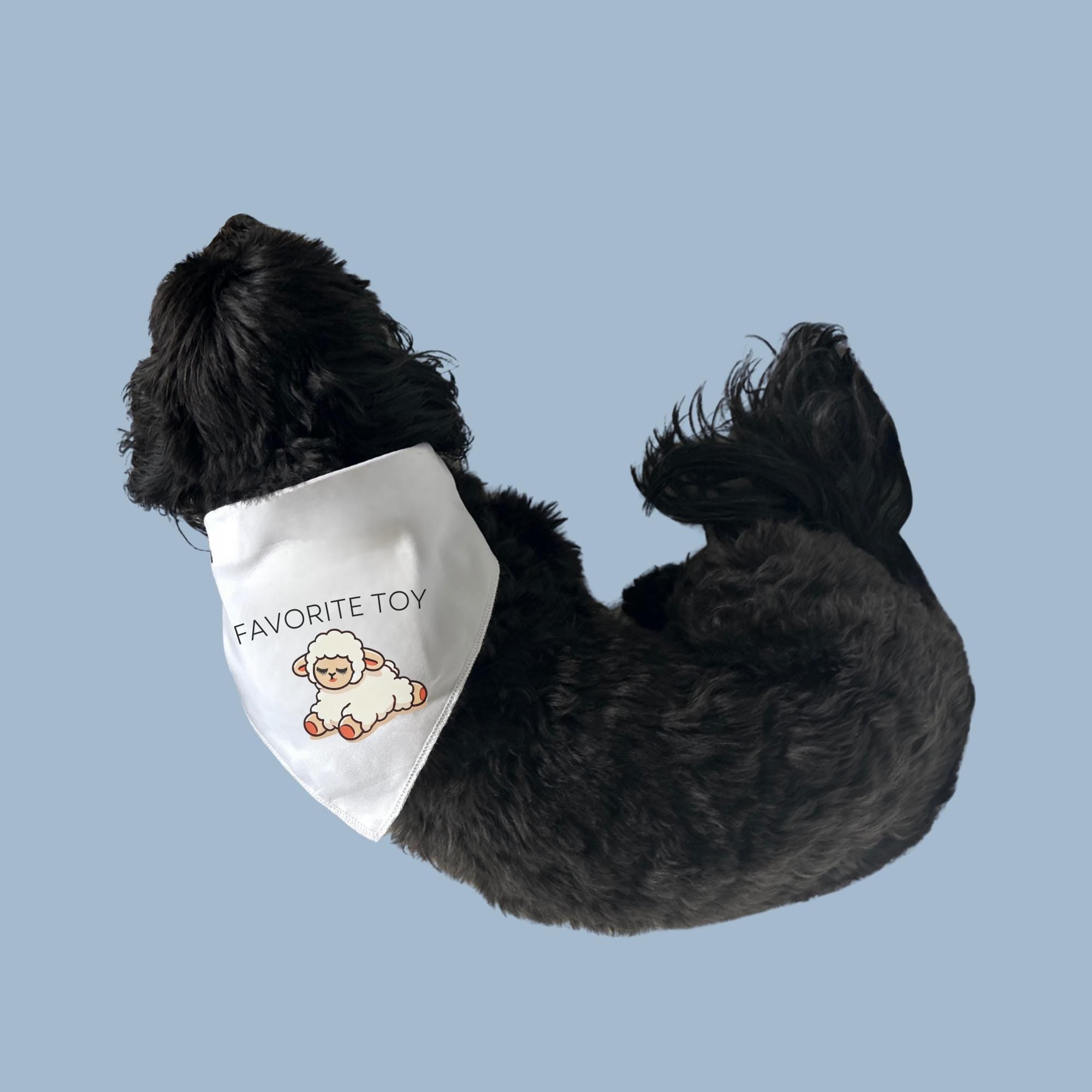 Lamb Chop Dog Bandana, Favorite Toy Dog Accessory, Funny Pet Scarf for Dogs