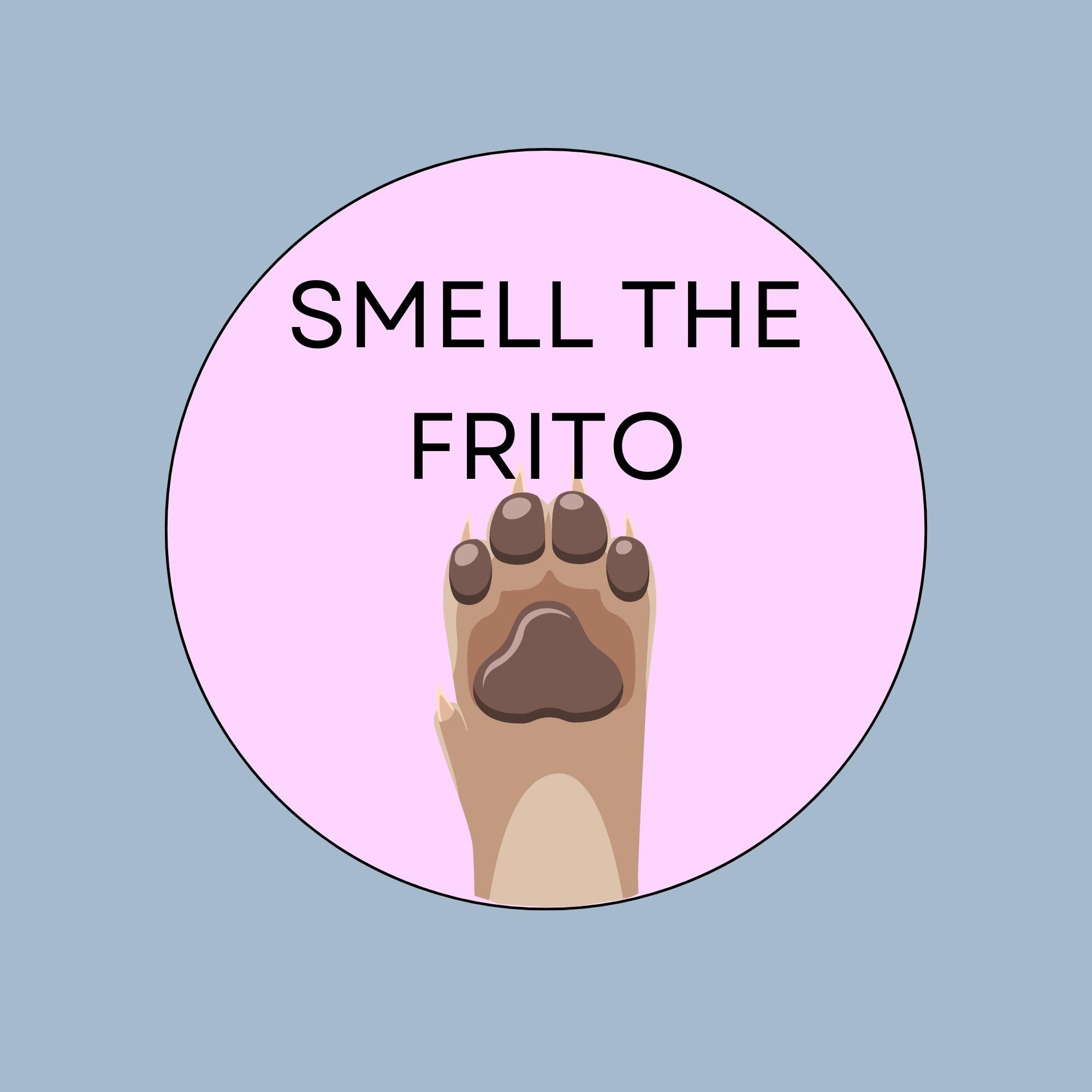 Smell the Frito Paw Vinyl Sticker, 3x3 inch Glossy Dog Lover Gift