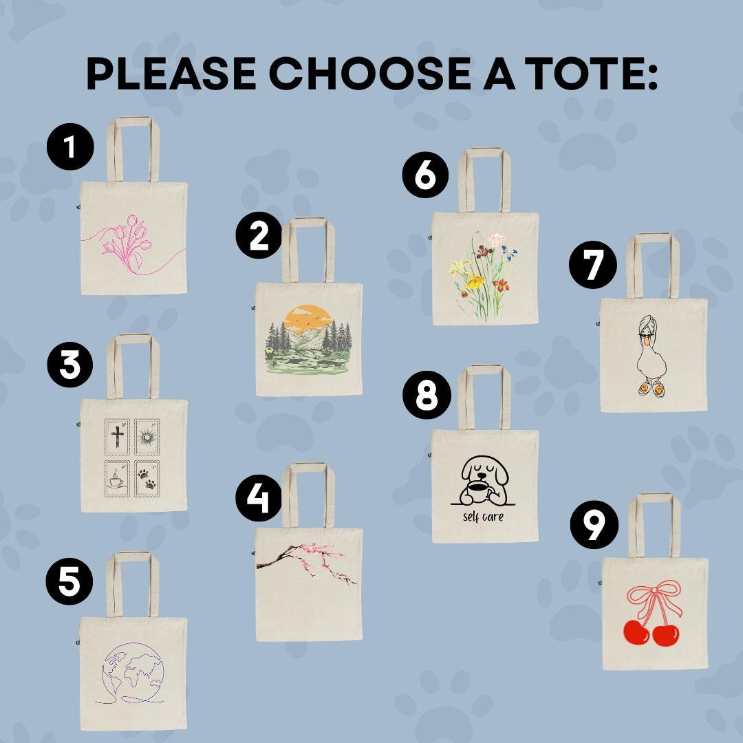 Custom Tote Bag & Dog Bandana Set, Matching Personalized Pet and Owner