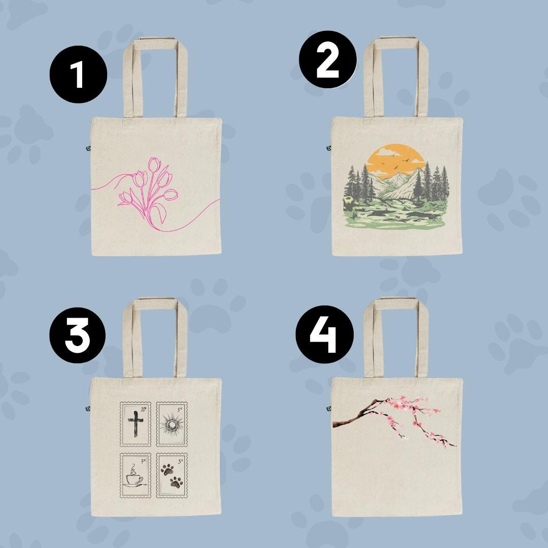 Custom Tote Bag & Dog Bandana Set, Matching Personalized Pet and Owner