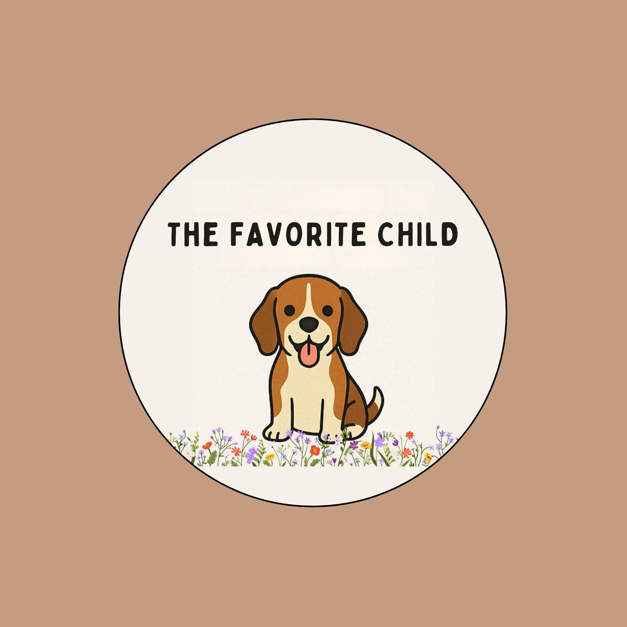 Favorite Child Dog Sticker, Personalized Pet Vinyl Sticker, Funny Gift for Dog Lovers