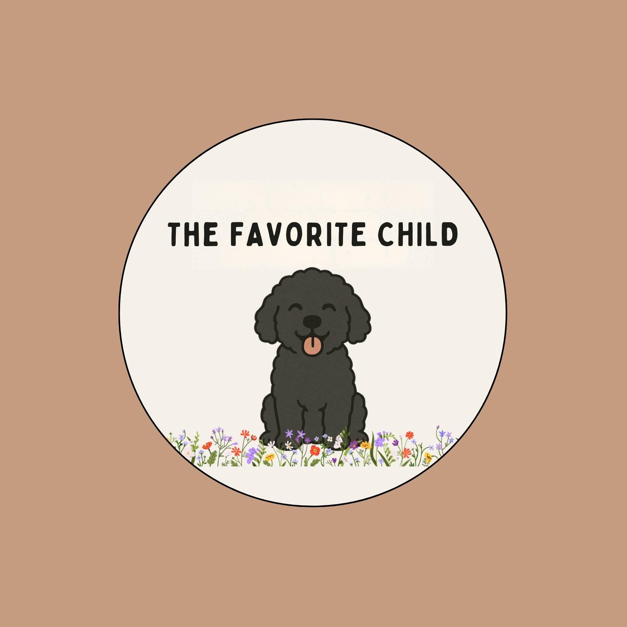 Favorite Child Dog Sticker, Personalized Pet Vinyl Sticker, Funny Gift for Dog Lovers