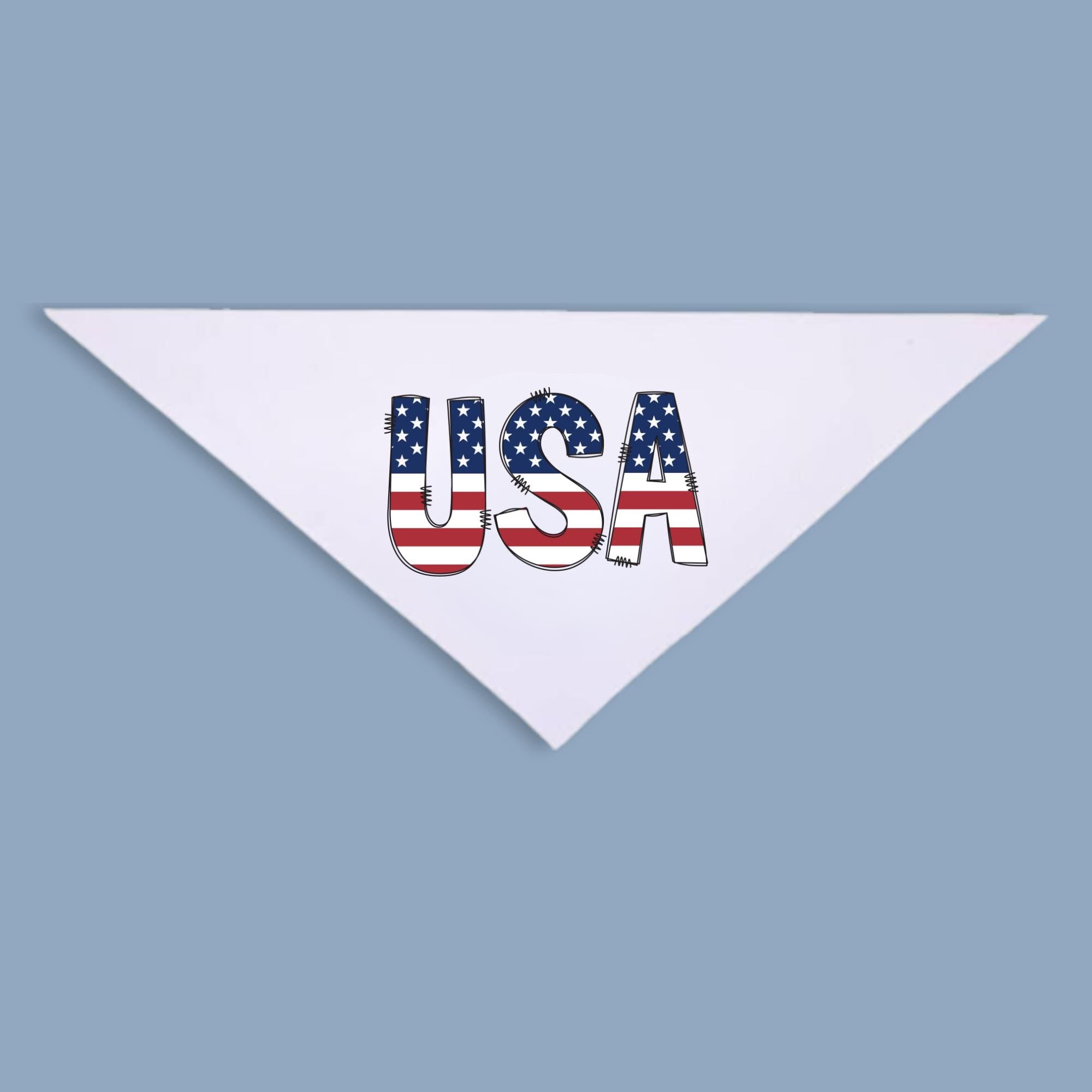 USA Dog Bandana – Patriotic Pet Scarf, 4th of July Outfit