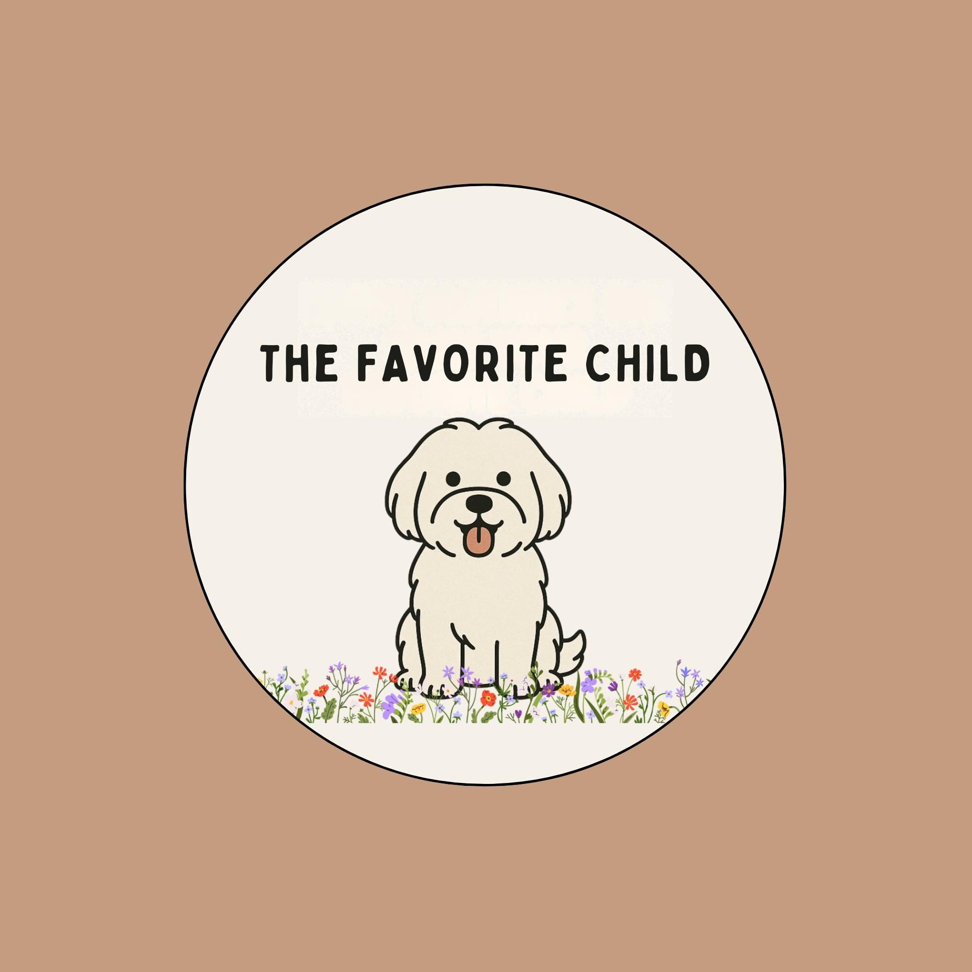 Favorite Child Dog Sticker, Personalized Pet Vinyl Sticker, Funny Gift for Dog Lovers