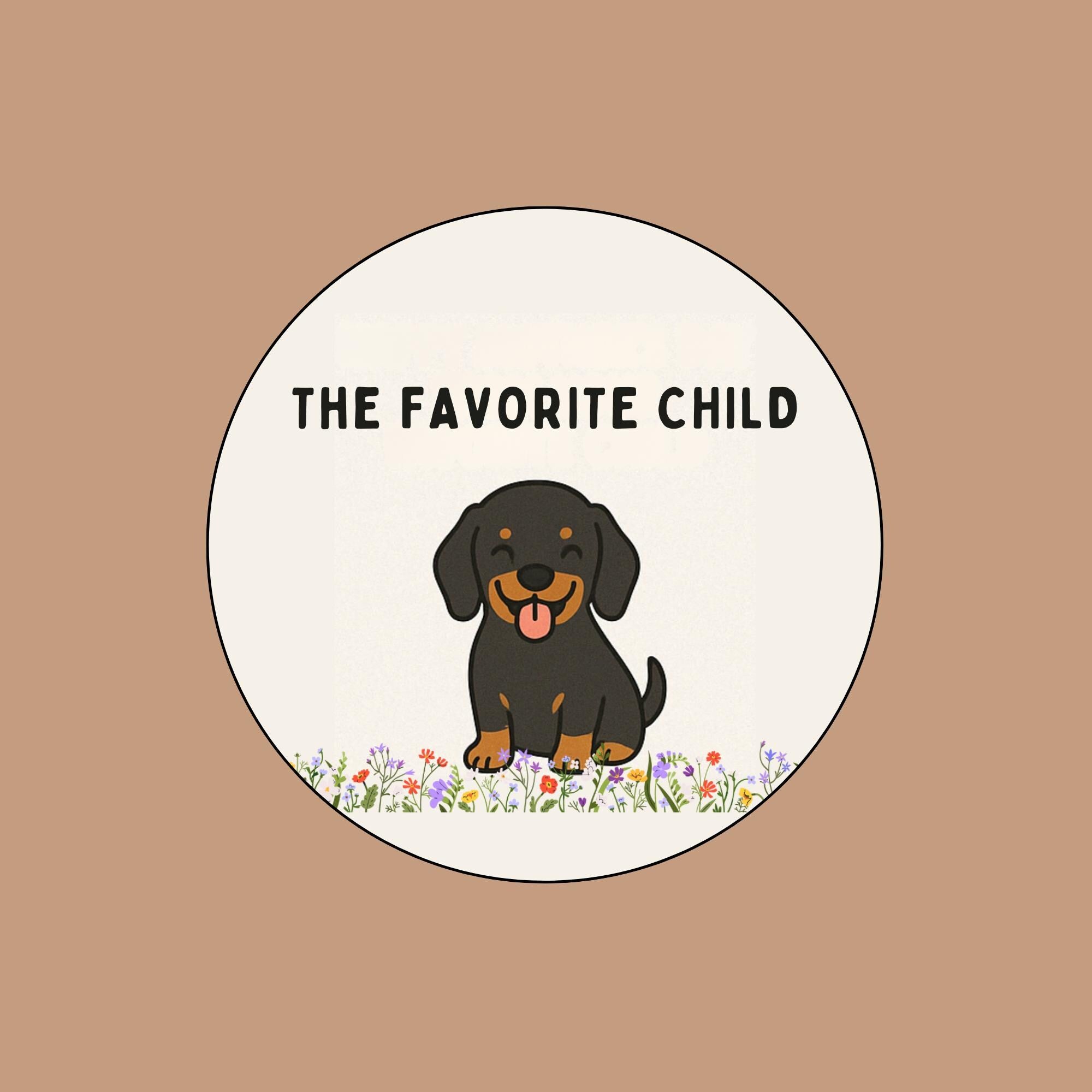 Favorite Child Dog Sticker, Personalized Pet Vinyl Sticker, Funny Gift for Dog Lovers