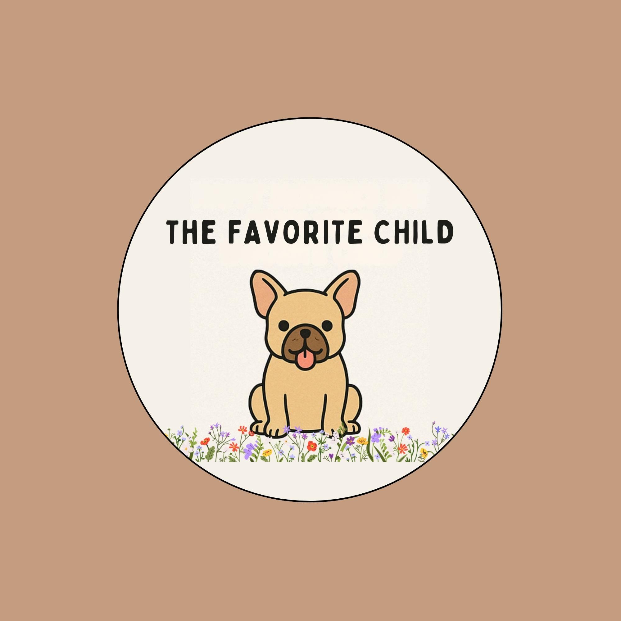 Favorite Child Dog Sticker, Personalized Pet Vinyl Sticker, Funny Gift for Dog Lovers