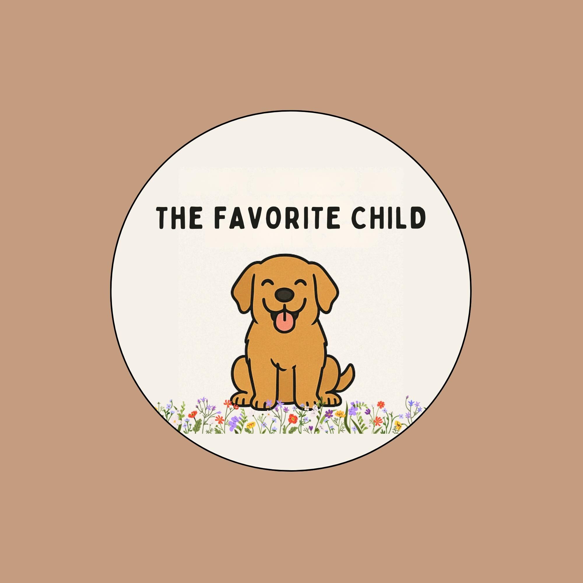 Favorite Child Dog Sticker, Personalized Pet Vinyl Sticker, Funny Gift for Dog Lovers