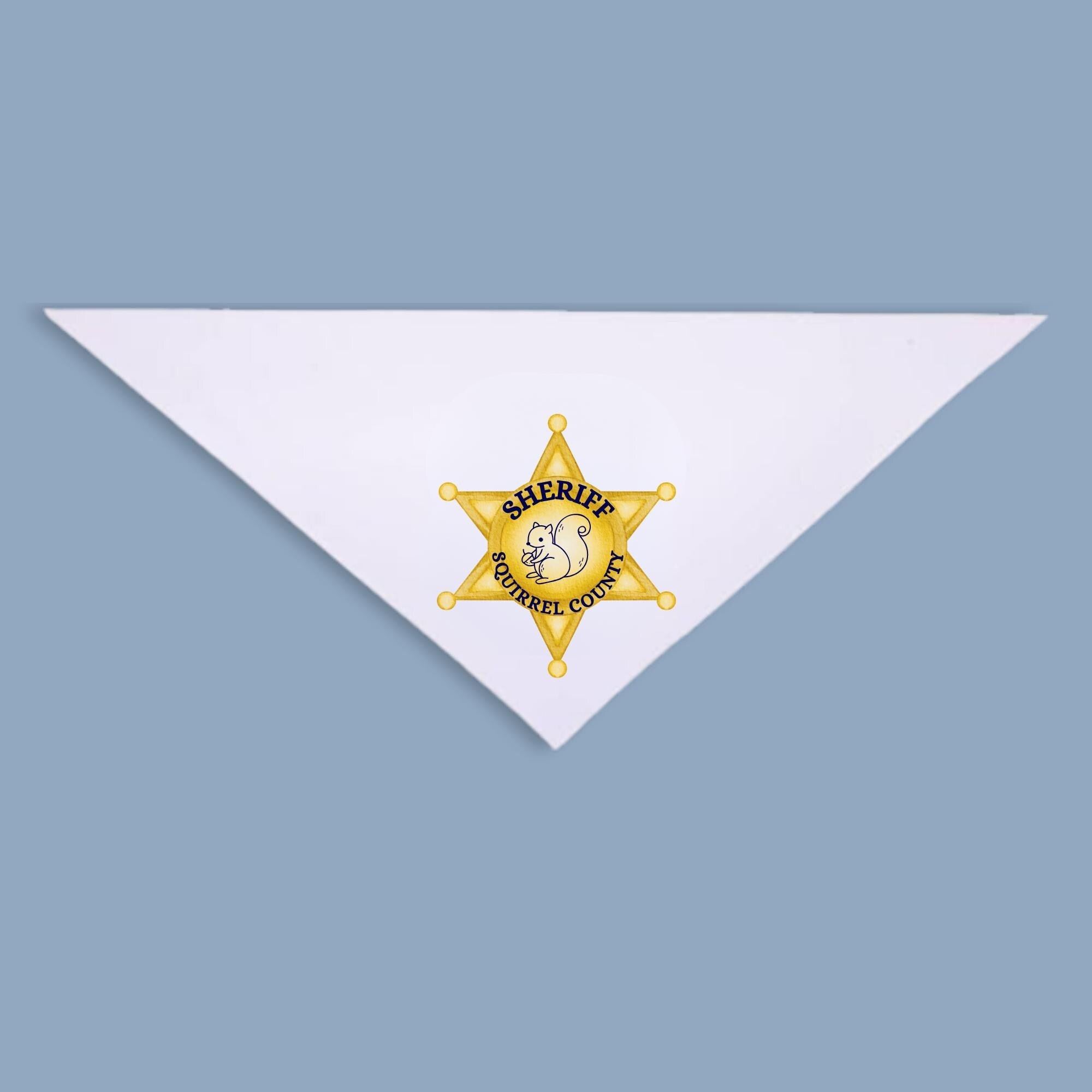 Funny Sheriff Dog Bandana, Squirrel County Badge Design