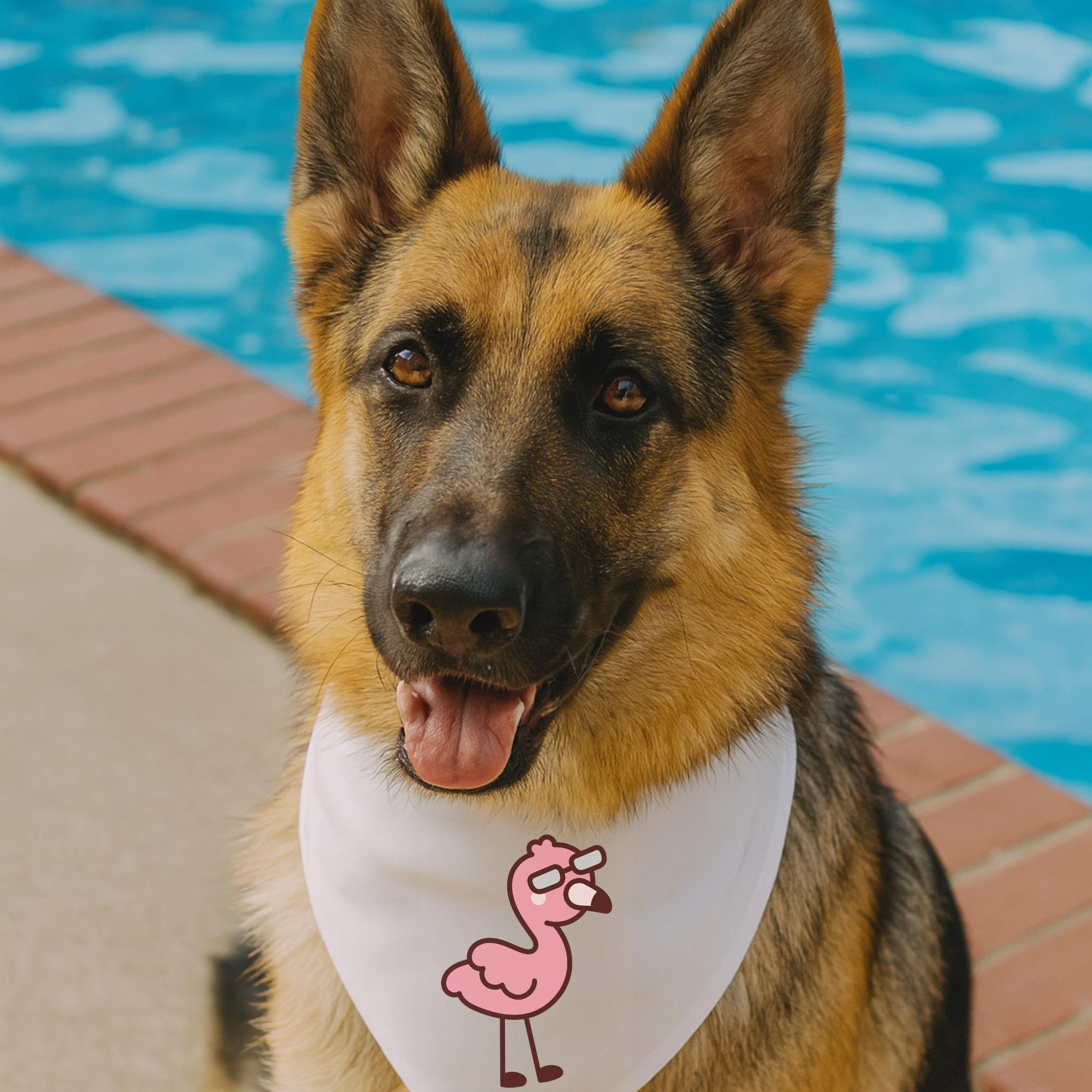 Party Flamingo Dog Bandana - Dog Dayz Summer Collection
