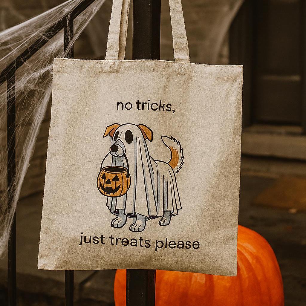 No Tricks Just Treats Halloween Tote Bag