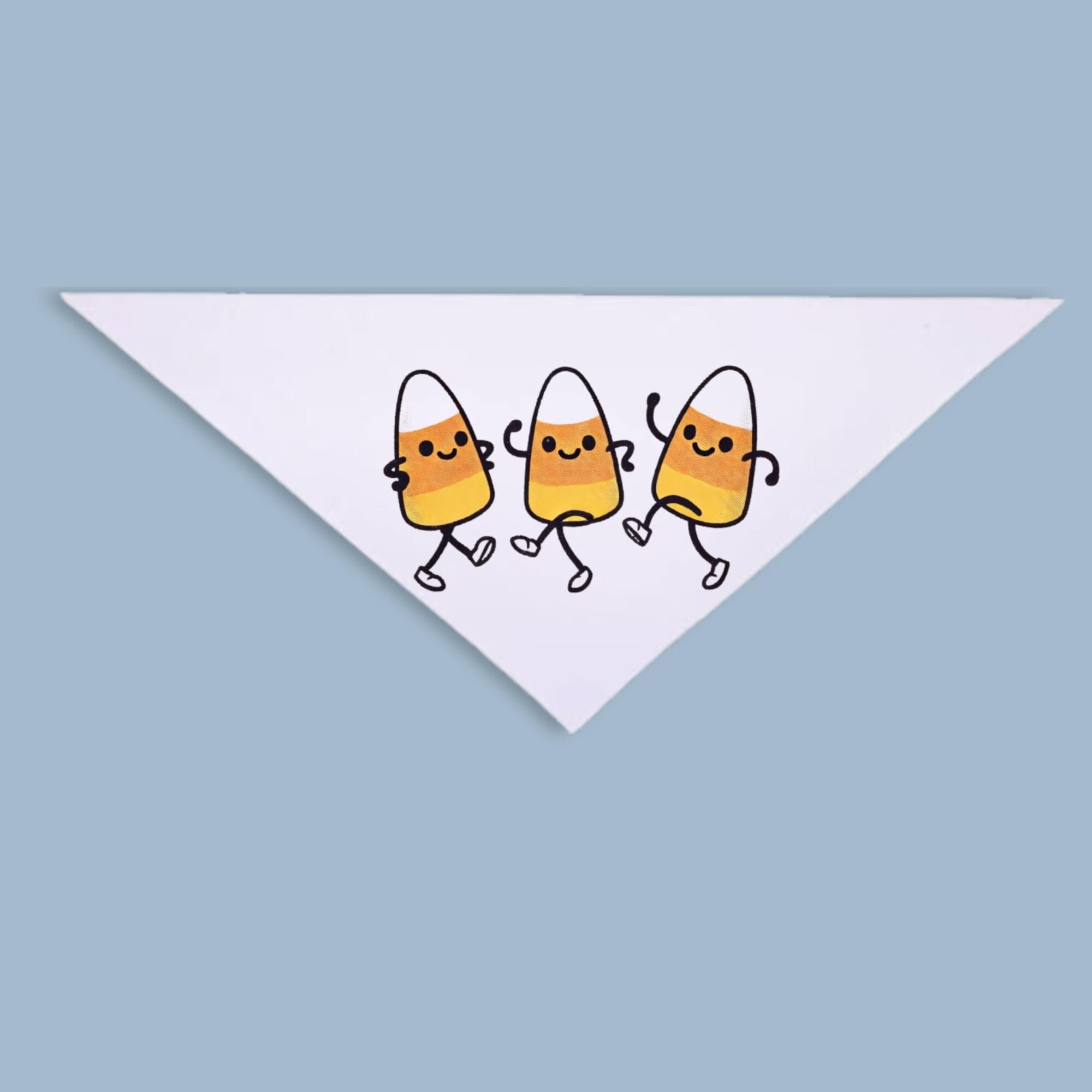 Dancing Candy Corn Dog Bandana – Cute Halloween Style