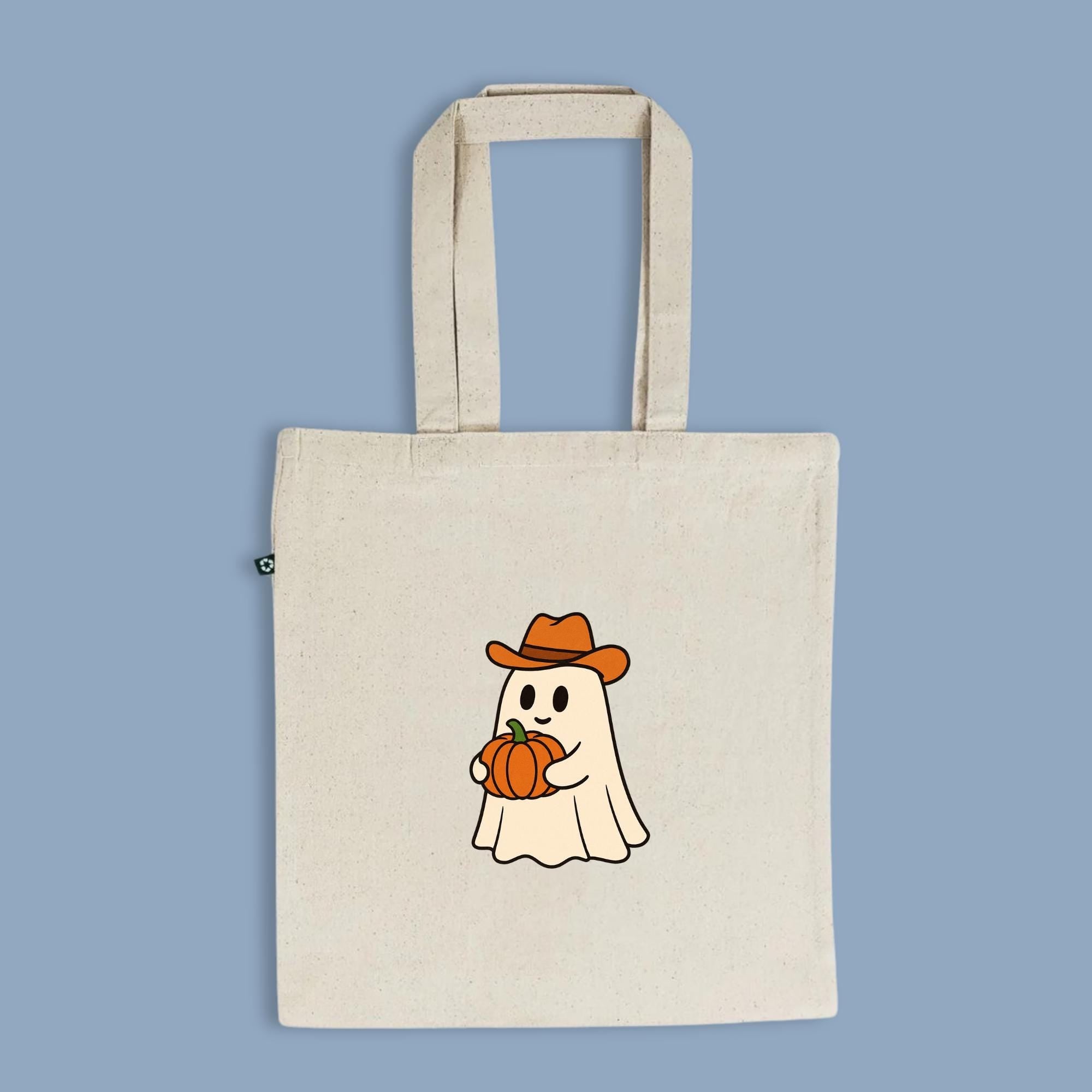 Cowboy Ghost with Pumpkin Set - Pet Bandana & Tote
